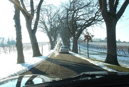 Trajet hivernal jusqu'à Caussens
